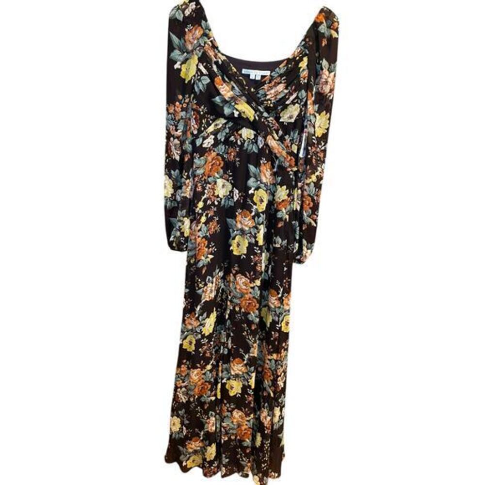 NWT Veronica‎ Beard Floral Flower Silk Long Sleeve Dress Pink Boho Women 4